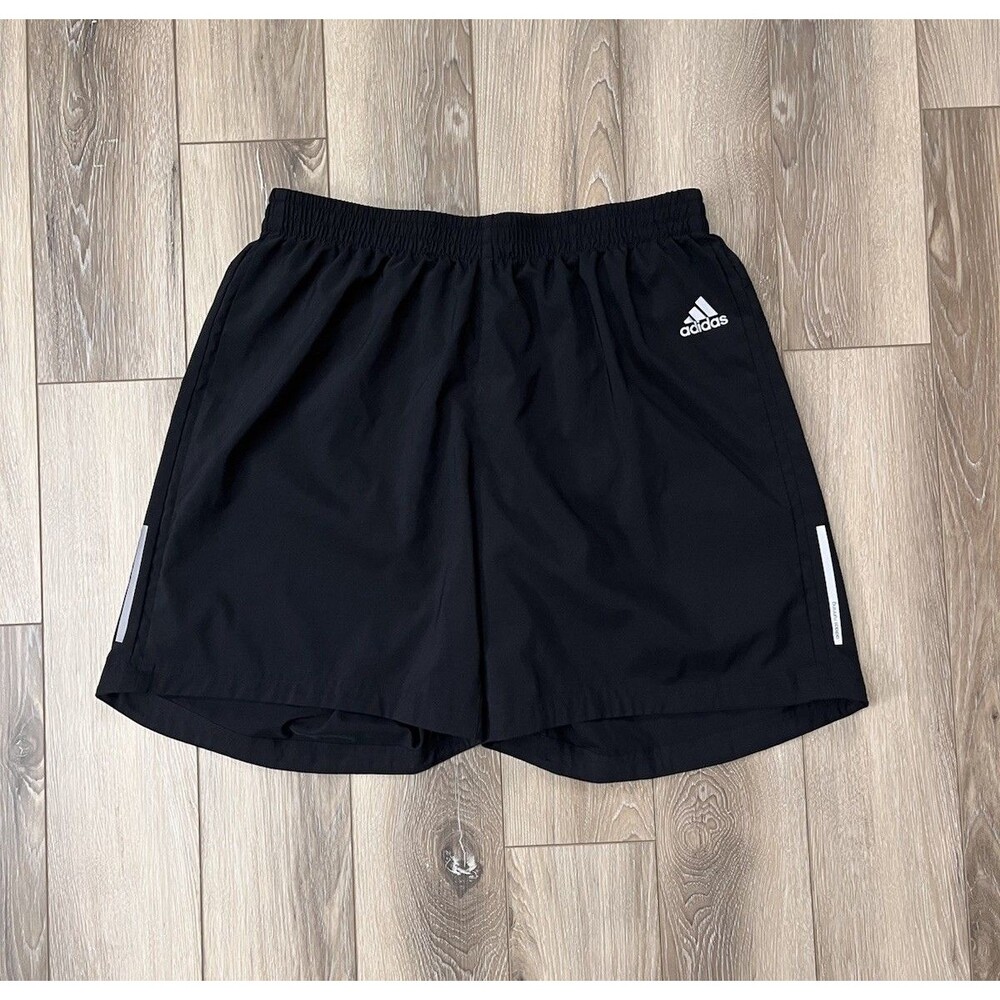 Adidas Mens Size Large 7" Inseam Black Energy Running Shorts Lightweight Gym